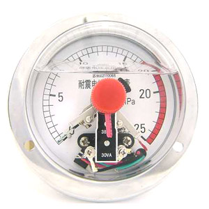 Vibration-resistant electric contact pressure gauge